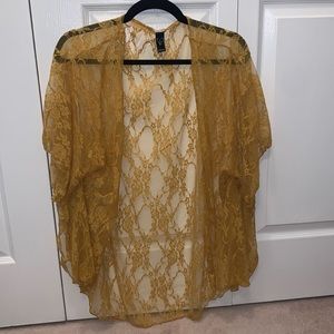 SOLD golden yellow lace cardigan